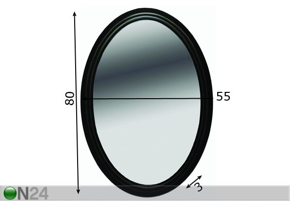 Peili NIZZA NOIR-74 mitat