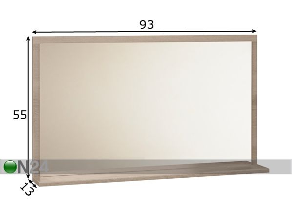 Peili PERLA OAK mitat
