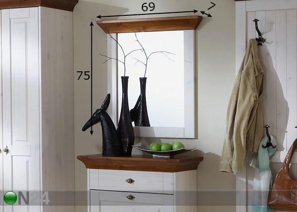 Peili X-LINE 69x75 cm mitat