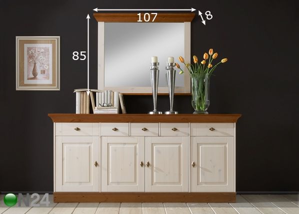 Peili X-LINE 85x107 cm mitat