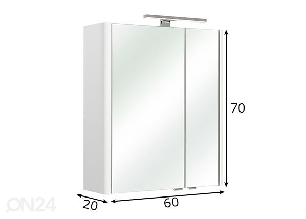 Peilikaappi 36 mitat