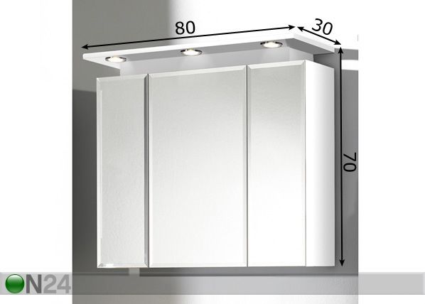 Peilikaappi FLASH mitat
