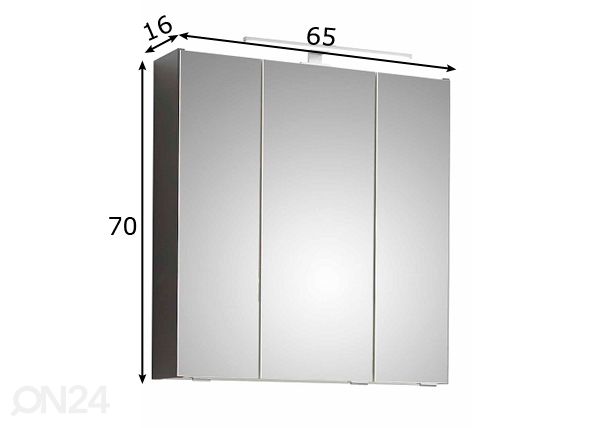 Peilikaappi LED-valaistuksella 31-I, 65 cm mitat