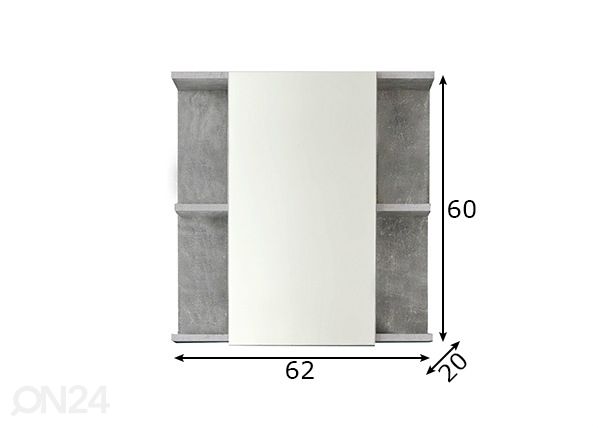 Peilikaappi Nano mitat