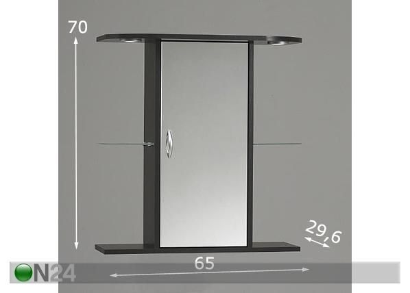 Peilikaappi TOSCANA mitat