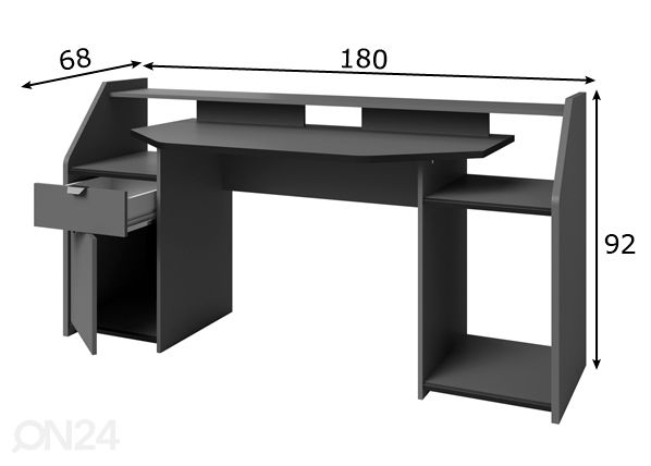 Pelipöytä Set Up mitat