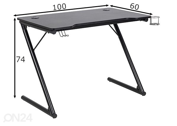 Pelipöytä York mitat