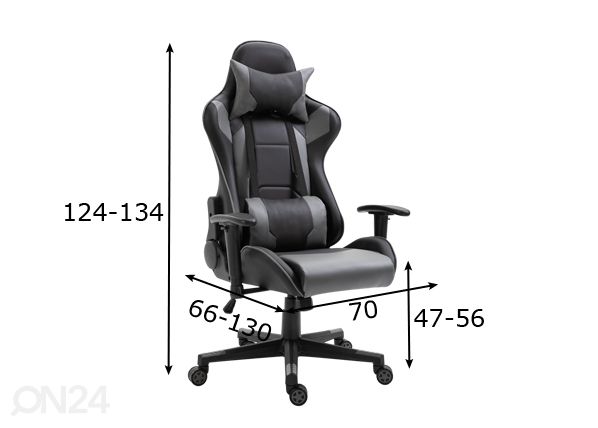 Pelituoli GT Race mitat