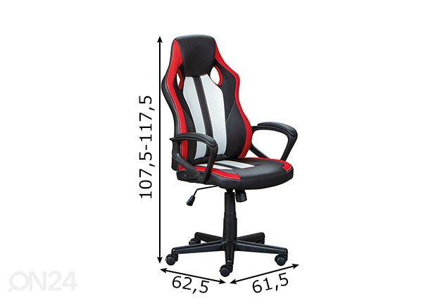 Pelituoli RacingFun mitat