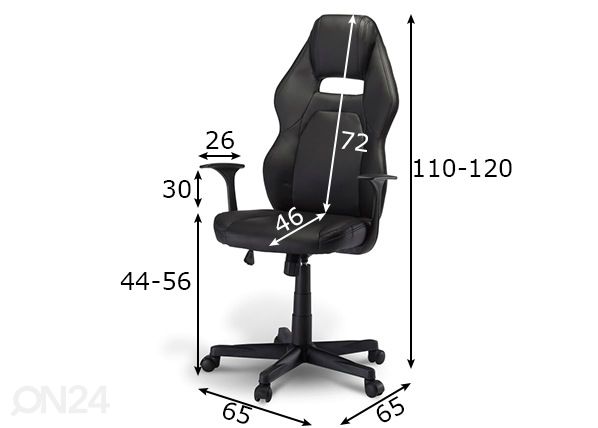 Pelituoli Space, musta mitat