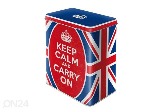 Peltipurkki KEEP CALM AND CARRY ON 3 L