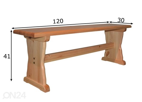 Penkki 120 cm mitat