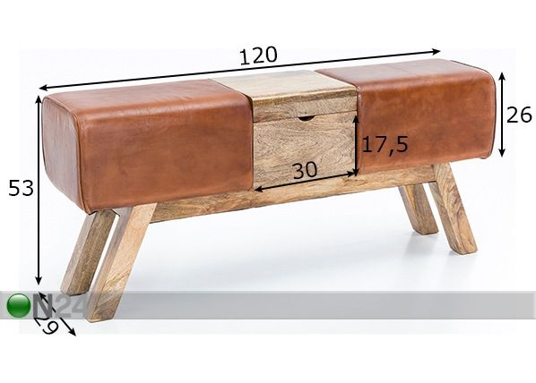 Penkki 29x120 cm mitat
