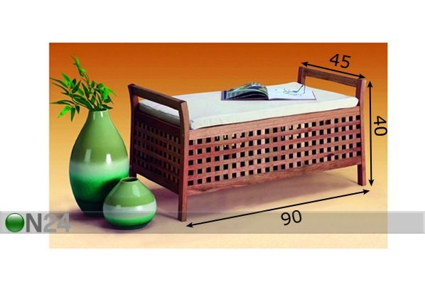 Penkki-säilytyslaatikko WALNUT-4 mitat