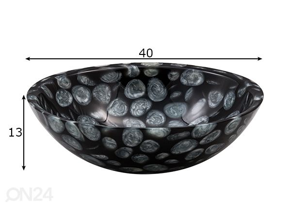 Pesuallas kivillä mitat