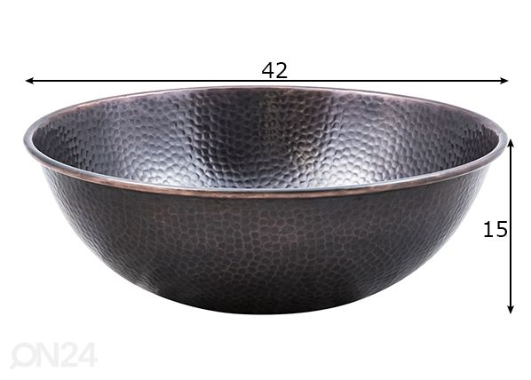 Pesuallas kuparia mitat