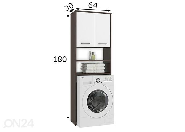 Pesukonekaappi Fin mitat