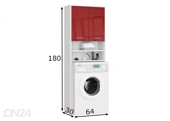 Pesukonekaappi Fin mitat