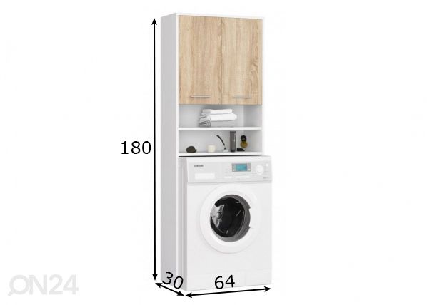Pesukonekaappi Fin mitat