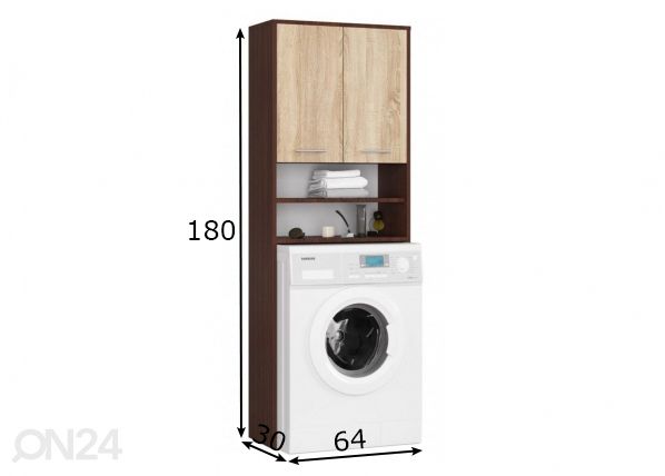 Pesukonekaappi Fin mitat