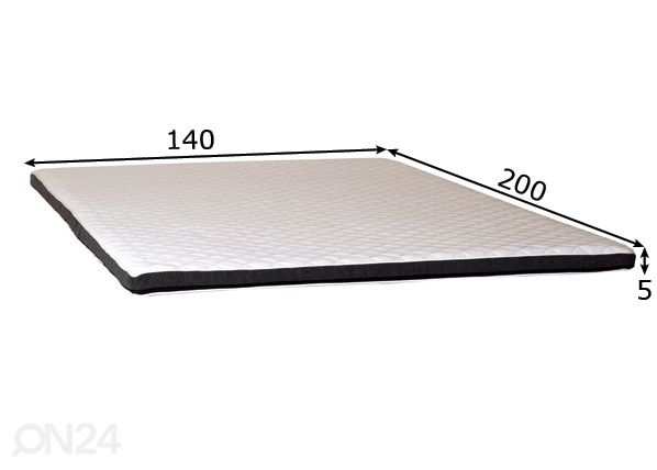 Petauspatja 140x200x5 cm mitat