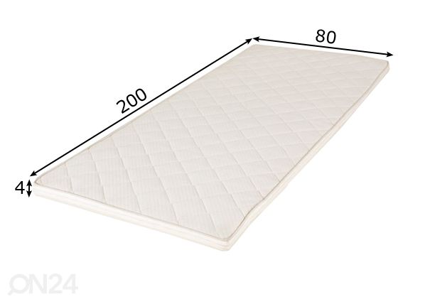 Petauspatja Cocos-latex Orthopedic 80x200 cm mitat