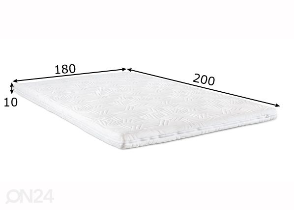 Petauspatja Hypnos Aphrodite memory foam ja vetoketju 180x200x10 cm mitat