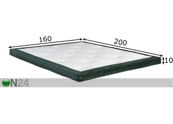 Petauspatja Hypnos Hemera tikattu, erittäin pehmeä HS 160x200x10 cm mitat