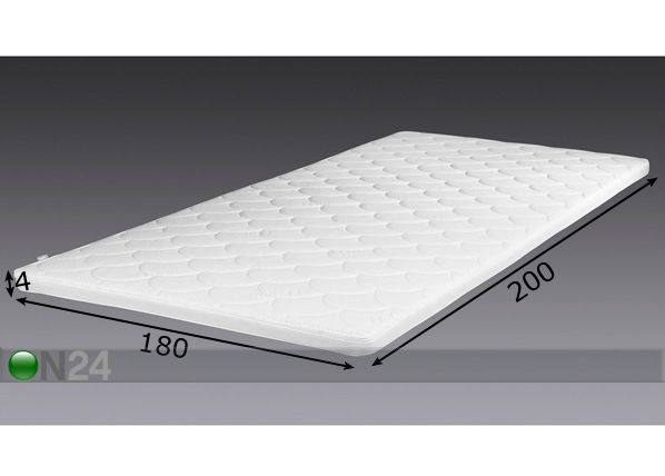 Petauspatja Hypnos Luna lateksilla 180x200x4 cm mitat