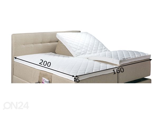 Petauspatja Hypnos Luna Mega TWIN (moottorisänkyyn) 160x200x6 cm mitat