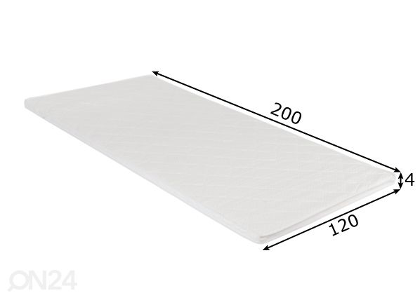 Petauspatja Latex 120x200 cm mitat
