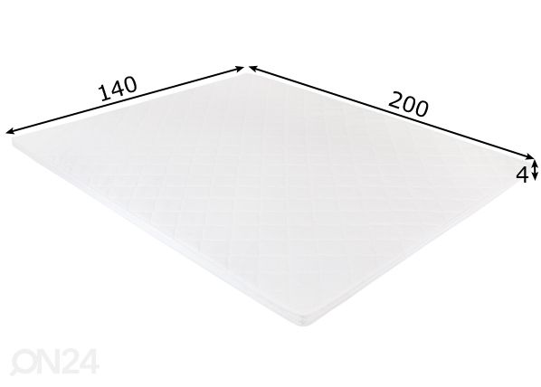 Petauspatja Latex 140x200 cm mitat