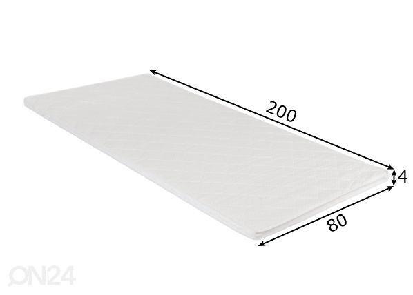 Petauspatja Latex 80x200 cm mitat