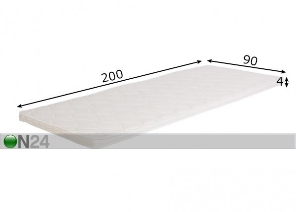 Petauspatja San Remo Lux 90x200 cm mitat
