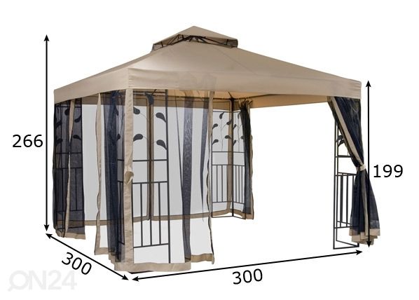 Pihakatos Leaf 3x3 m mitat