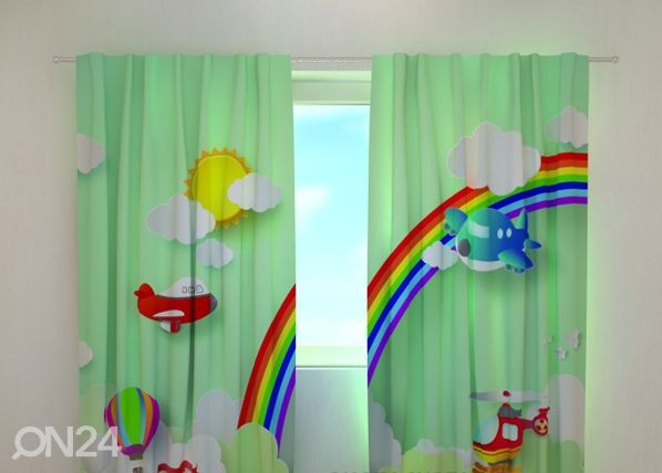 Pimennysverho HELICOPTER OVER THE RAINBOW 240x220 cm