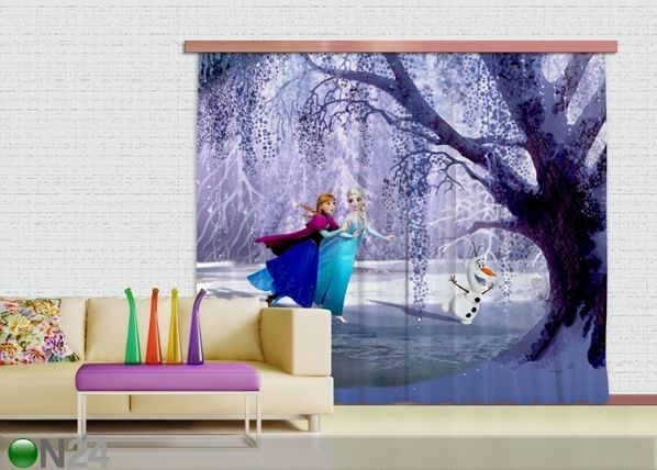Pimentävä fotoverho DISNEY ICE KINGDOM 280x245 cm