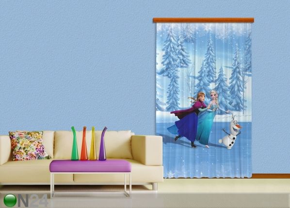 Pimentävä fotoverho DISNEY ICE KINGDOM III 140x245 cm