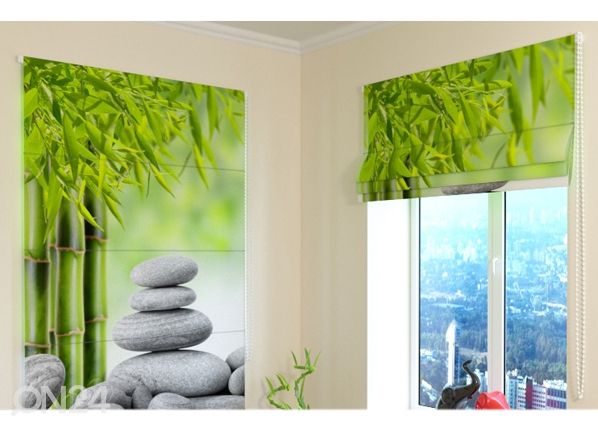 Pimentävä laskosverho Bamboo and Stones 2 60x60 cm
