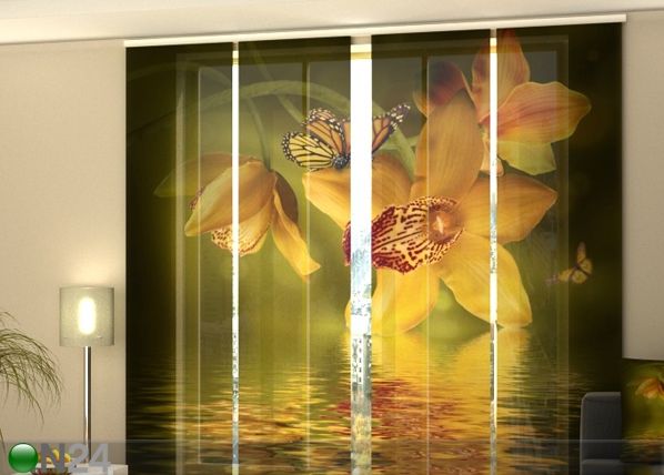 Pimentävä paneeliverho NEPHRITE ORCHIDS 240x240 cm