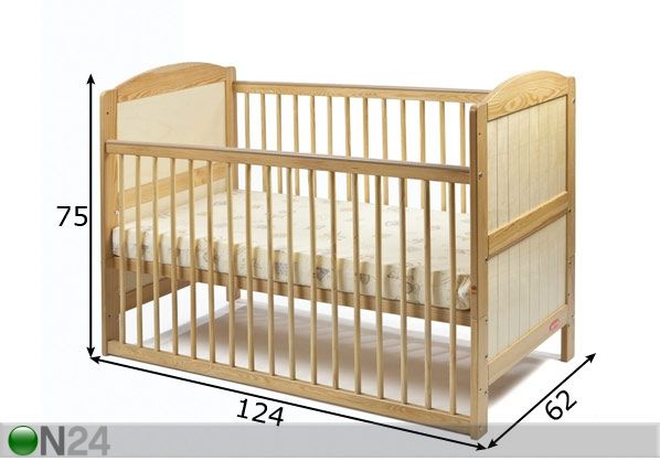 Pinna-lastensänky BRITTON SWEET DREAMS mitat