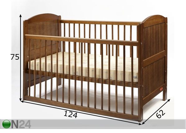 Pinna-lastensänky BRITTON SWEET DREAMS mitat