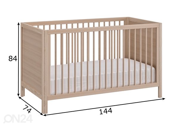 Pinnasänky Anatole 70x140 cm mitat