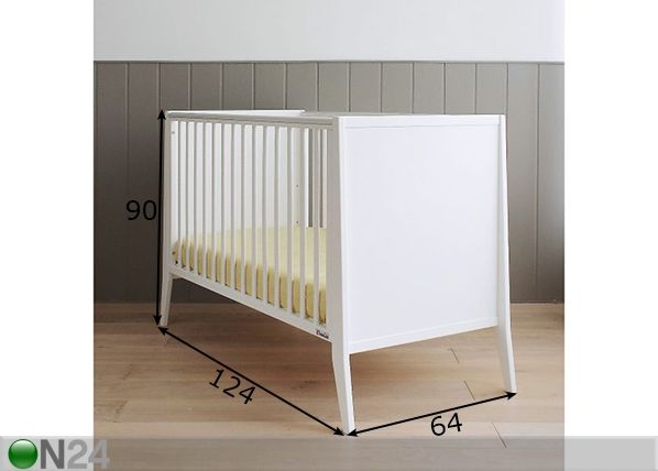 Pinnasänky Britton Slim 60x120 cm mitat