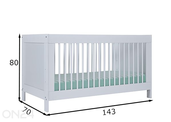 Pinnasänky Chilly Home 75x143 cm mitat