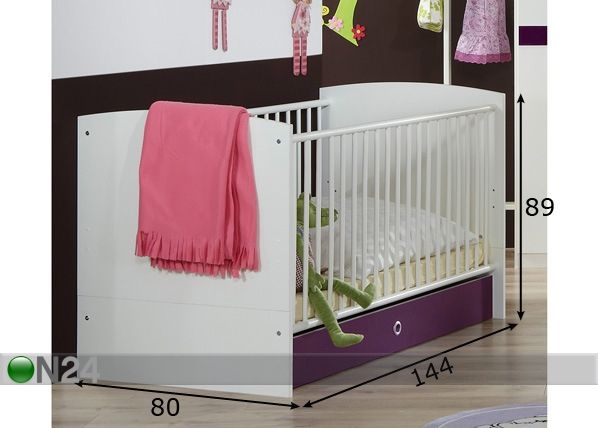 Pinnasänky GINA 70x140 cm mitat