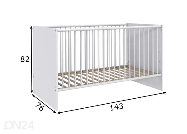 Pinnasänky Gotland 70x140 cm mitat