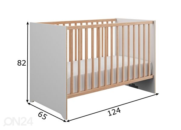 Pinnasänky Intimi 60x120 cm mitat