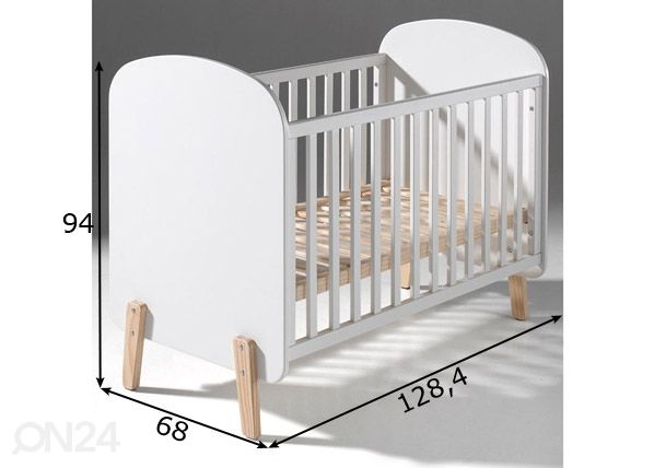 Pinnasänky Kiddy 60x120 cm mitat