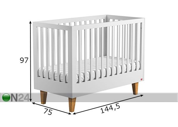 Pinnasänky Lounge 70x140 cm mitat